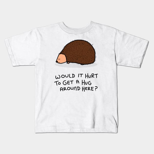 Grumpy Hedgehog Kids T-Shirt by grumpyanimals